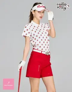 ２点セットアップ新品未使用タグつきハローキティゴルフシャツ、パンツМサイズ