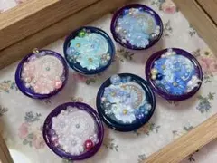 シーリングスタンプシール シーリングワックス 封蝋 花と時計 クリア 6枚