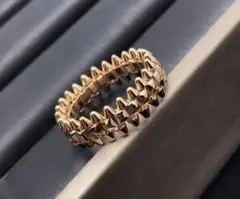 ✨クラッシュ✨トゲトゲリング✨ピンクゴールド✨リング✨トゲトゲ部分が動きます