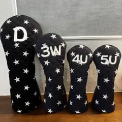 ゴルフヘッドカバー　ウッド用4点セット　ハンドメイド