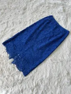 UNITEDARROWS レースタイトスカート 青　36