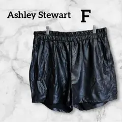 Ashley Stewart【F】黒 フェイクレザー調 ショートパンツ 秋冬