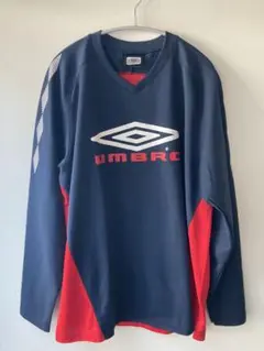 UMBRO 長袖シャツ XO ネイビー/レッド