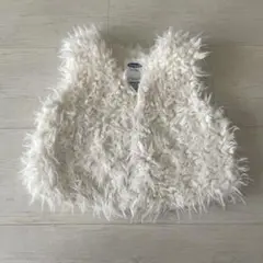 OLD NAVY アイボリーフリースベスト 18-24M