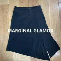 【値下げ中】マージナルグラマー 黒　アシンメトリー　フレア　スカート