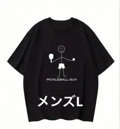 ピックルボールキャラクターTシャツ ブラック Asian L