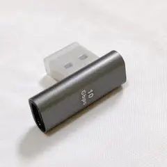 USB 10 Gbps 変換アダプタL字型 Type C to USB A