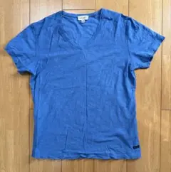 DIESEL ブルー Vネック Tシャツ