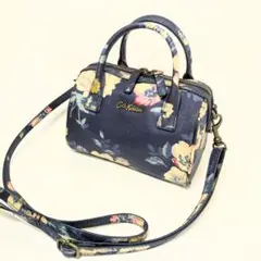 キャスキッドソン CathKidston ショルダバッグ ハンドバッグ 紺 花柄