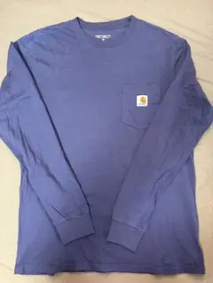 carhartt 長袖シャツ M ネイビー ポケット付き