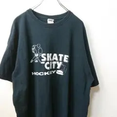 USA古着 フルーツオブザルーム プリントTシャツ グッドレギュラー 黒 XXL