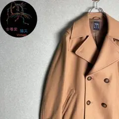 ✮ピーコート　ウールコート　パーソンズフォーメン　茶　美品　カシミヤ混　L✮