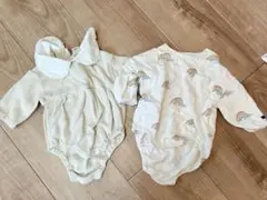 虹プリントロンパース 70サイズ長袖セット