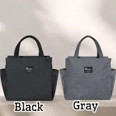 【新品】ランチバッグ2個セットBlack gray保冷バッグ 保温 撥水お買い得