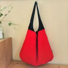 オックス✕リネン　ワンショルダーバッグ　リバーシブル