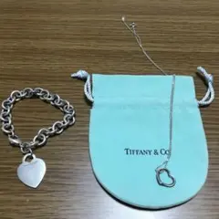 ティファニーTiffanyu0026Co. オープンハートネックレスu0026ブレスレッシルバー