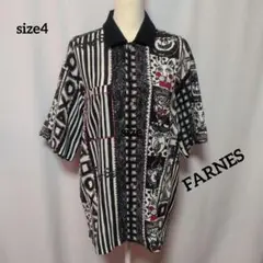 最終価格・本日削除♪美品☆FARNES♡グラフィックプリント ＆刺繍半袖シャツ
