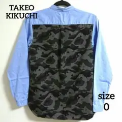 【SALE】TAKEO KIKUCHI デザイン切り替え ノーカラーシャツ