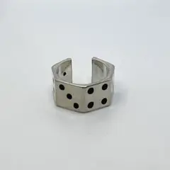 【匿名配送】 サイコロ ダイス シルバー デザイン リング 指輪 メンズ
