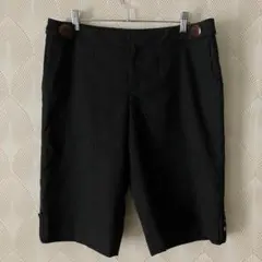オンワード樫山　ショートパンツ　ハーフパンツ　短パン　濃グレー　裏地有　b354