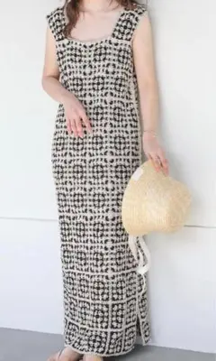Bab クロシェロングワンピース　新品タグ付きS