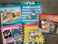 サンリオ　スシローコラボ　はぴだんぶい クリアポーチ5種セット　コンプリート
