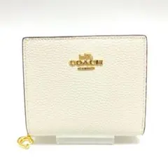 COACH 二つ折り財布 コンパクト チョーク C2862