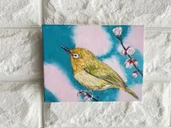 手描きのうぐいすの絵画