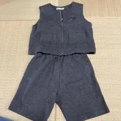 bebe ベストとショートパンツセット 95cm グレー