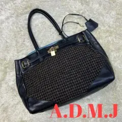 A.D.M.J HARRIS TWEED ハンドバッグ アバハウス