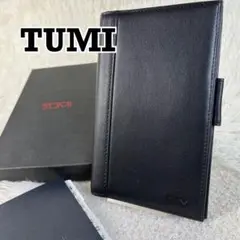 TUMI　手帳　ケース　ブラック　レザー　箱付き