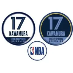 新品 NBA メンフィス・グリズリーズ 缶バッジ 3個セット #17 河村勇輝