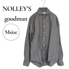 NOLLEY'S goodman 長袖シャツ　麻混　グレー　杢カラー　M　通気性