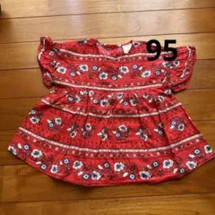 花柄チュニック　95 レトロ柄