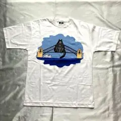 WAL-A-BEE 猫と橋のTシャツ S
