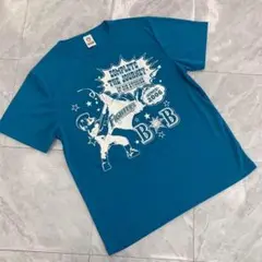 北海道日本ハムファイターズ プリント Tシャツ ブルー 半袖 B☆B 212 F