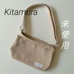 新品未使用 キタムラ ロゴワッペン ショルダーバッグ キャンバスkitamura