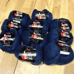 LOVE LOVE ウール54%ファインモヘア40%ナイロン6% 40g 10玉