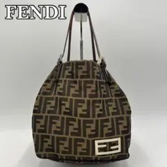 FENDI トートバッグ ズッカ FFロゴ シルバー金具 レザー
