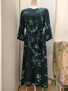 キヨコタカセ　ネイビー　花柄