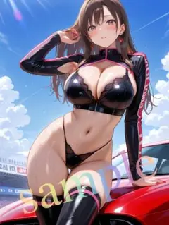 【高画質】AI美女　ポスター　美乳　巨乳　セクシーレースクイーン　F551