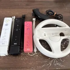 Wiiリモコン マリオカートWiiハンドル セット