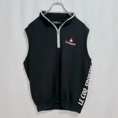 未使用級 le coq sportif ゴルフ ベスト ハーフジップ ブラック