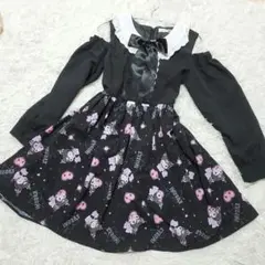 Kuromi オフショルダー ワンピース ロリータ 地雷系 量産型