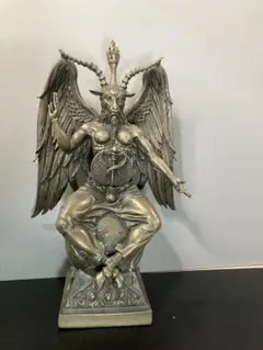 [未使用] バフォメット彫像　置物　アンティーク アート 美術品 悪魔