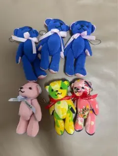 コンラッドベア　キーチェーンベア 6体セット