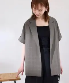 ROPÉ PICNIC【リネンライク】シアーハーフスリーブジャケット