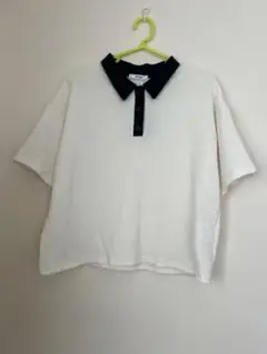 しまむら Lutique シャーリング風ジャガード配色ポロシャツ