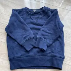 無印良品　ベビー80トレーナーネイビー男女兼用