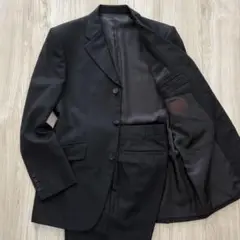 【美品】TAKEO KIKUCHI メンズスーツ 1 ブラック チェック 日本製